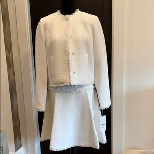 W by Worth Cream Blazer and Skirt Set